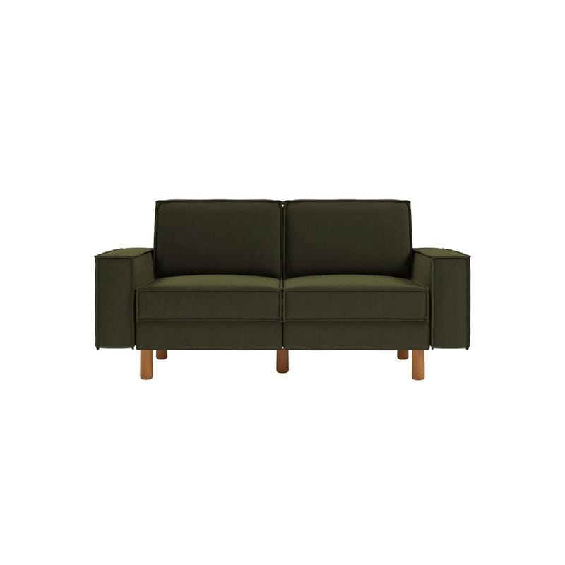Vilsa 2-seters sofa - Brun/Mørkegrønn - Møbler - Sofaer - Fløyel sofaer