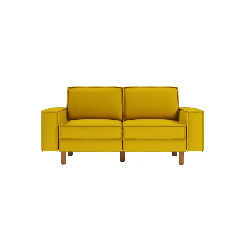 Vilsa 2-seters sofa - Gul/Brun - Møbler - Sofaer - 2 seter sofa
