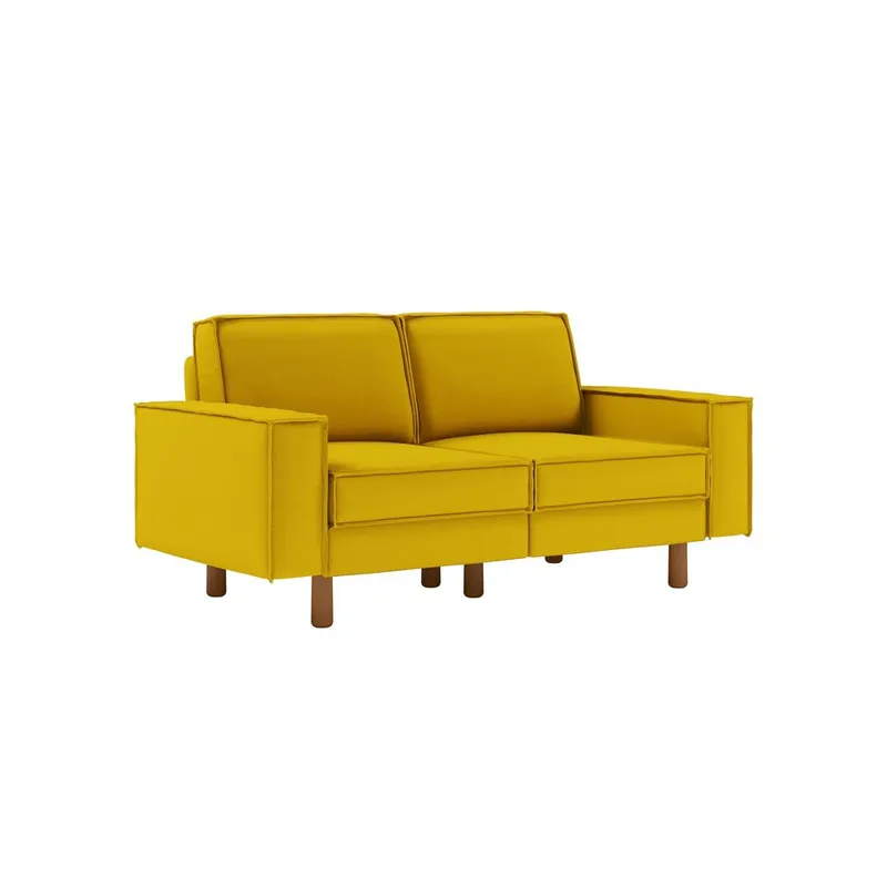 Vilsa 2-seters sofa - Gul/Brun - Møbler - Sofaer - 2 seter sofa