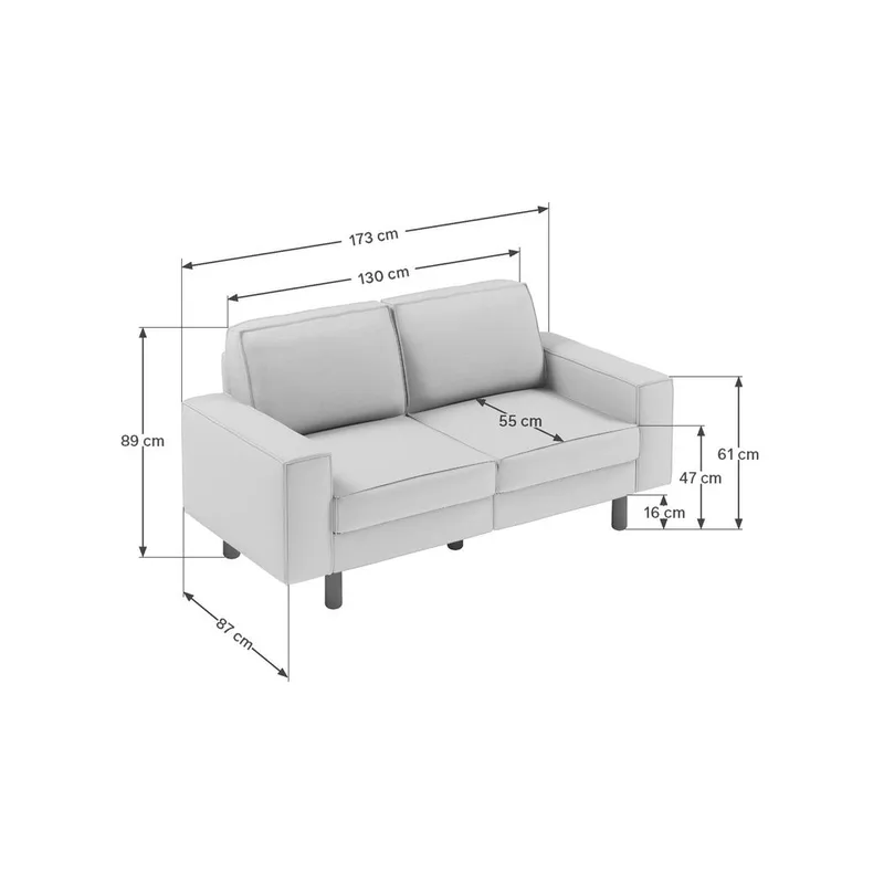 Vilsa 2-seters sofa - Rød - Møbler - Sofaer - Fløyel sofaer