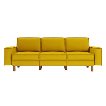 Vilsa 3-seter Myk Dyp Sofa i Lin - Gul|Brun - Møbler - Sofaer - Sofa 3 seter