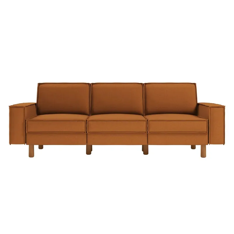 Vilsa 3-seters sofa - Brun - Møbler - Sofaer - Fløyel sofaer