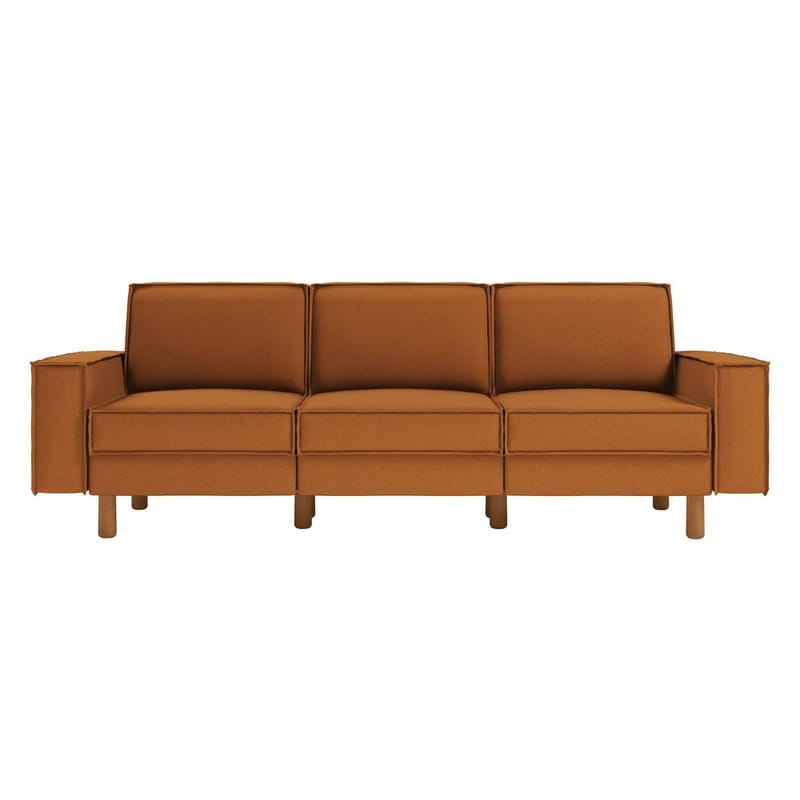 Vilsa 3-seters sofa - Brun - Møbler - Sofaer - Fløyel sofaer