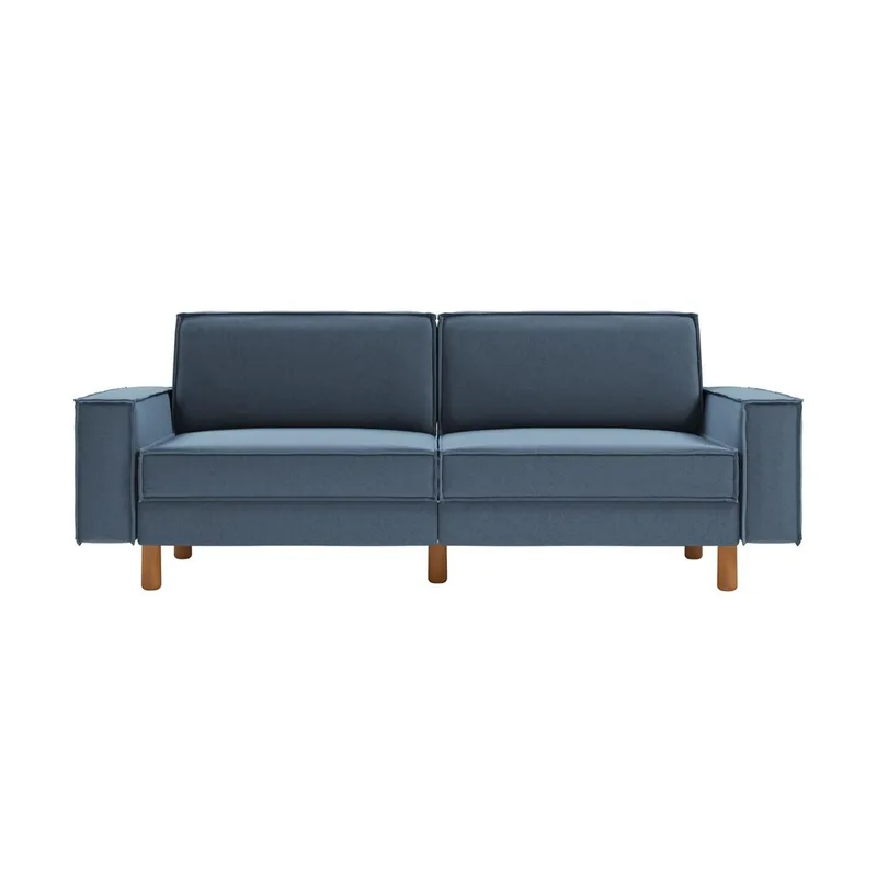 Vilsa 3-seters sofa - Brun/Blå - Møbler - Sofaer - Fløyel sofaer
