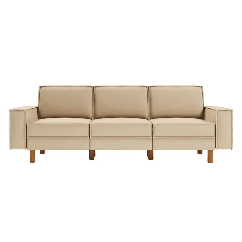 Vilsa 3-seters sofa - Brun/Sand - Møbler - Sofaer - Fløyel sofaer