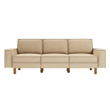 Vilsa 3-seters sofa - Brun/Sand - Møbler - Sofaer - Fløyel sofaer