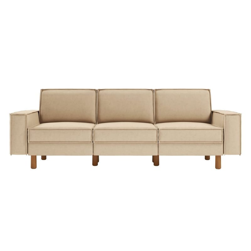 Vilsa 3-seters sofa - Brun/Sand - Møbler - Sofaer - Fløyel sofaer