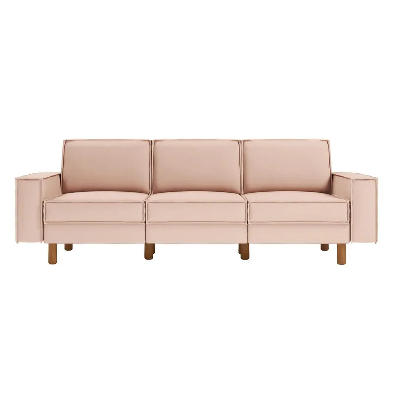 Vilsa 3-seters sofa - Brun/Sand - Møbler - Sofaer - Fløyel sofaer