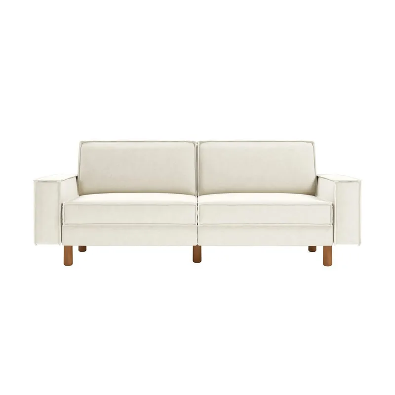 Vilsa 3-seters sofa - Elfenben - Møbler - Sofaer - Fløyel sofaer
