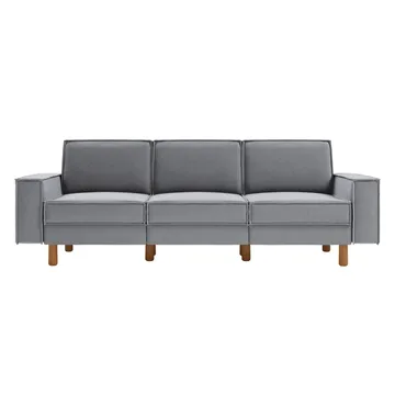 Vilsa 3-seters sofa - Grå - Møbler - Sofaer - Fløyel sofaer
