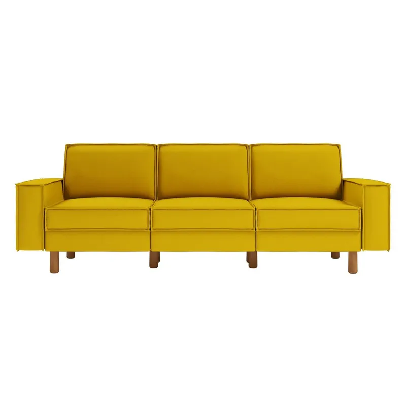 Vilsa 3-seters sofa - Gul - Møbler - Sofaer - Sofa 3 seter