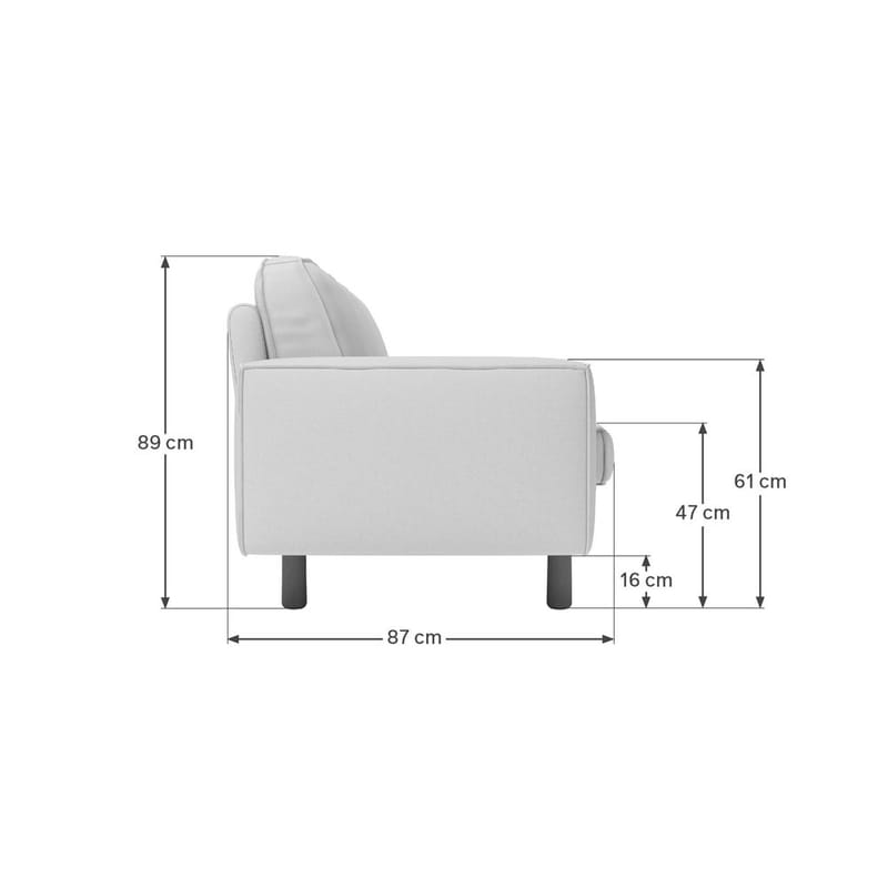 Vilsa 3-seters sofa - Mørkeblå - Møbler - Sofaer - Sofa 3 seter