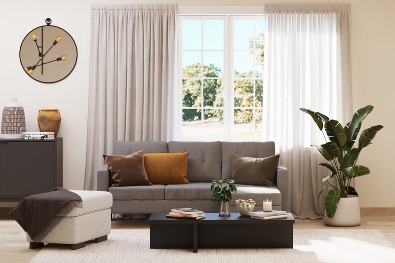 Vislanda 3-seters Sofa med Sjeselong - Grå - Møbler - Sofaer - Sofa med sjeselong