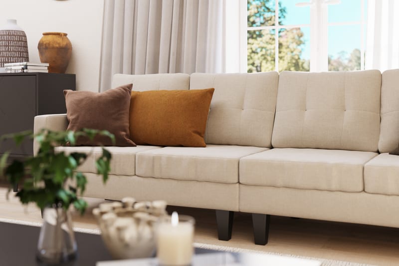 Vislanda 4-seters Sofa - Beige - Møbler - Sofaer - 4 seter sofa