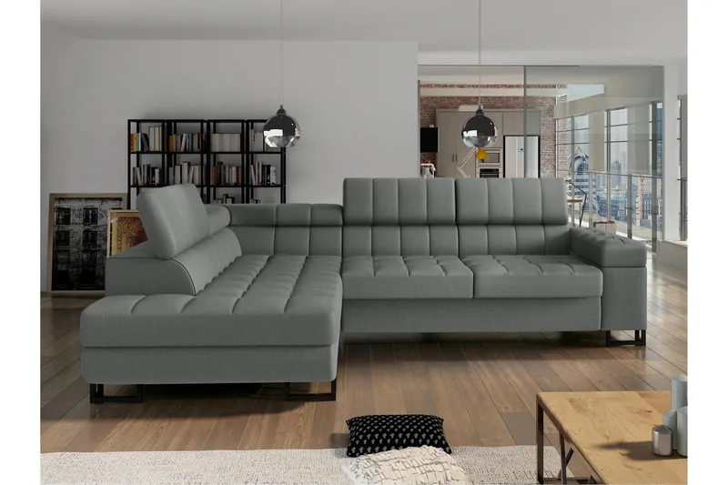 Warwick Sovesofa Med 3-Seters Sjeselong - Grå - Møbler - Sofaer - Sovesofaer