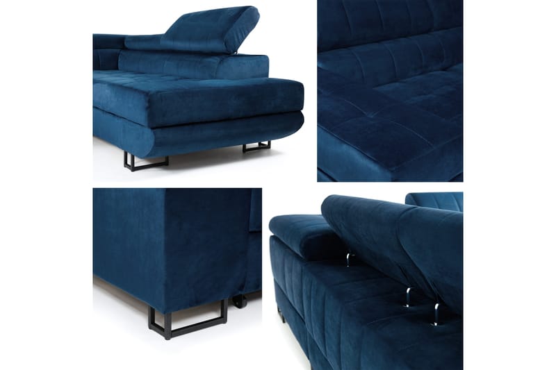 Warwick Sovesofa Med 3-Seters Sjeselong - Mørkegrå - Møbler - Sofaer - Sovesofaer