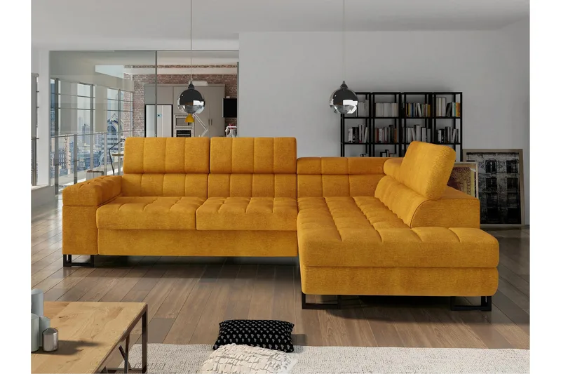 Warwick Sovesofa Med 3-Seters Sjeselong - Oransje - Møbler - Sofaer - Sovesofaer