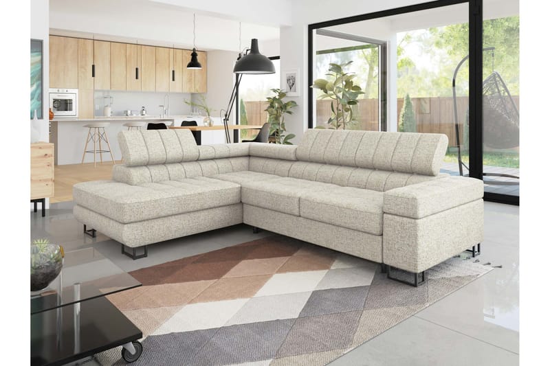 Warwick Sovesofa med Schäslong 3-seter - Beige - Møbler - Sofaer - Sovesofaer