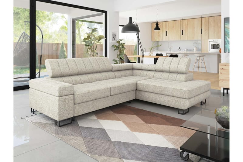 Warwick Sovesofa med Schäslong 3-seter - Beige - Møbler - Sofaer - Sovesofaer