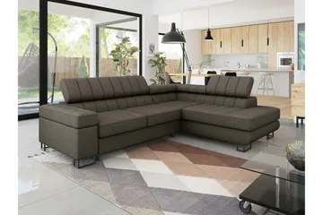 Warwick Sovesofa med Schäslong 3-seter - Brun - Møbler - Sofaer - Sovesofaer