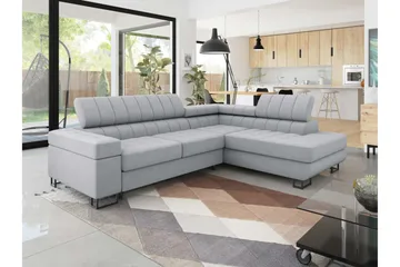 Warwick Sovesofa med Schäslong 3-seter - Grå - Møbler - Sofaer - Sovesofaer
