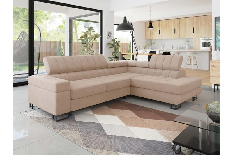 Warwick Sovesofa med Schäslong 3-seter - Rosa - Møbler - Sofaer - Sovesofaer
