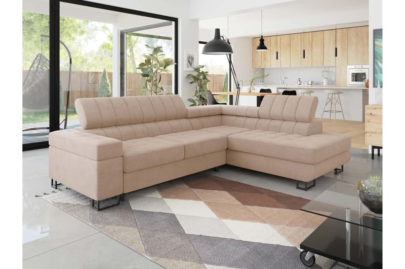 Warwick Sovesofa med Schäslong 3-seter - Rosa - Møbler - Sofaer - Sovesofaer