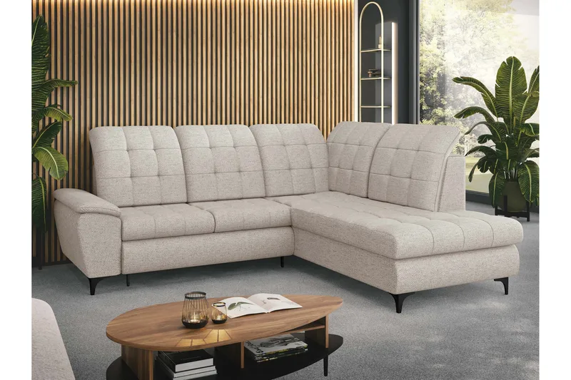 Widald Sovesofa med Sjeselong 3-seter - Beige - Møbler - Sofaer - Sovesofaer