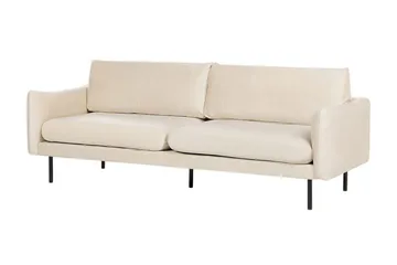 Woodal Sofa 3-seter - Beige/Svart - Møbler - Sofaer - Fløyel sofaer