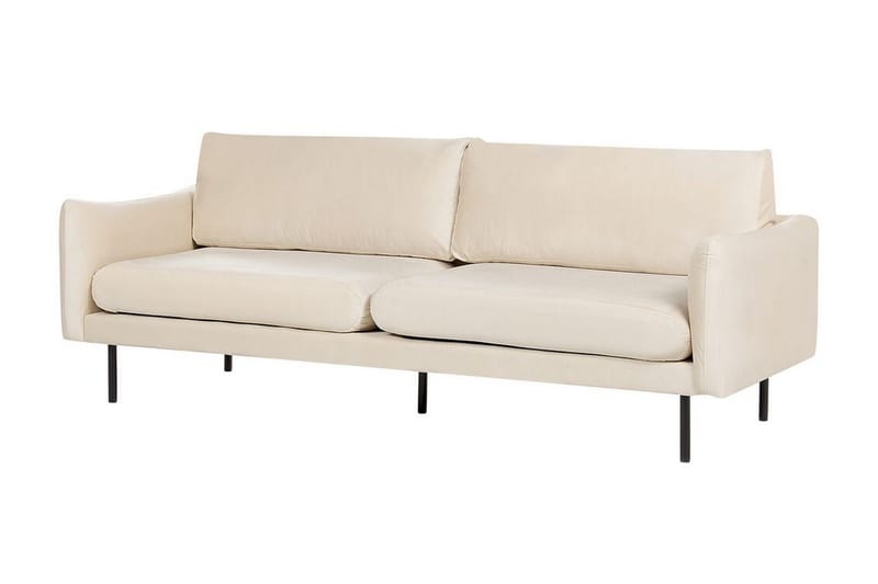 Woodal Sofa 3-seter - Beige/Svart - Møbler - Sofaer - Fløyel sofaer