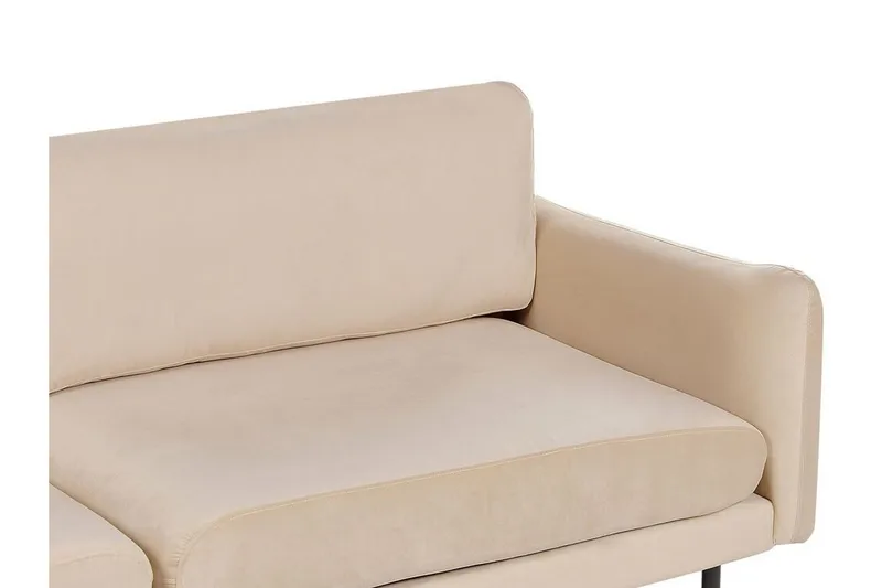 Woodal Sofa 3-seter - Beige/Svart - Møbler - Sofaer - Fløyel sofaer