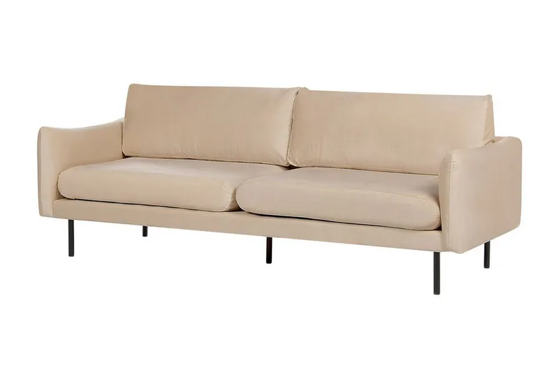 Woodal Sofa 3-seter - Beige/Svart - Møbler - Sofaer - Fløyel sofaer