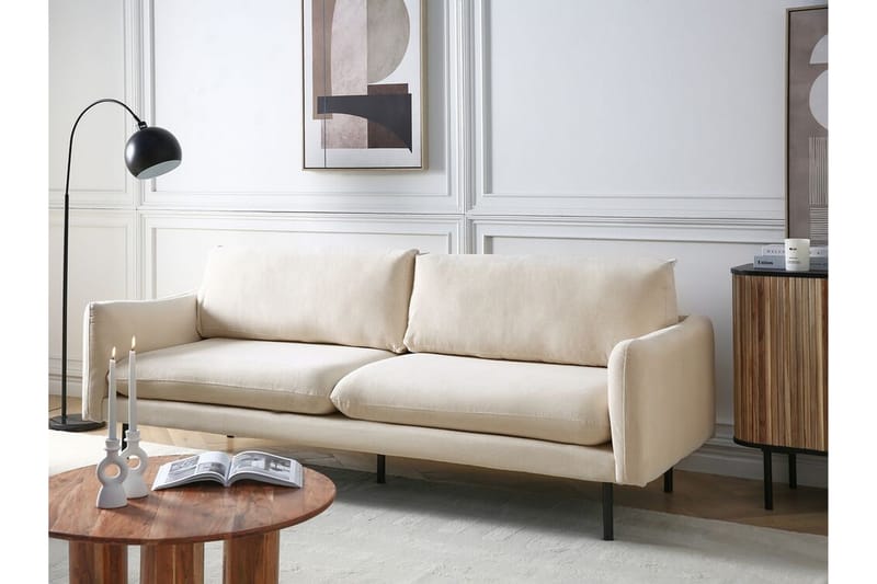 Woodal Sofa 3-seter - Beige/Svart - Møbler - Sofaer - Sofa 3 seter