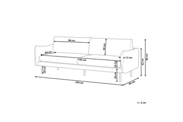 Woodal Sofa 3-seter - Blå/Svart - Møbler - Sofaer - Sofa 3 seter