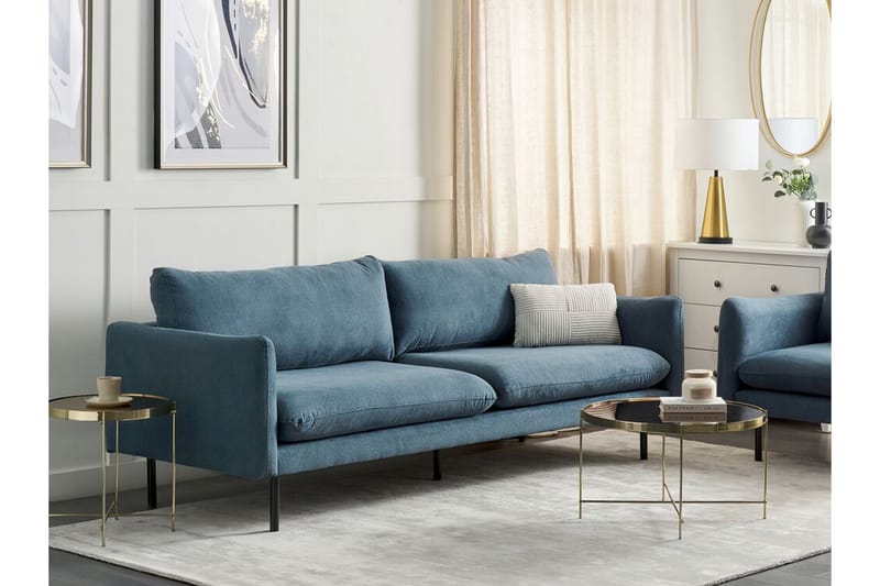 Woodal Sofa 3-seter - Blå/Svart - Møbler - Sofaer - Sofa 3 seter