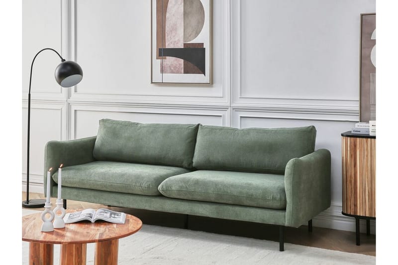 Woodal Sofa 3-seter - Grønn/Svart - Møbler - Sofaer - Sofa 3 seter