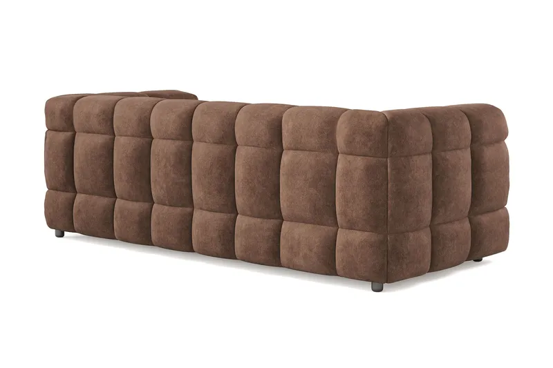 XS23-003 3 seater teddy fabric Andrarum Brown VALUE_MISSING_15377 - Møbler - Sofaer - Sofa 3 seter
