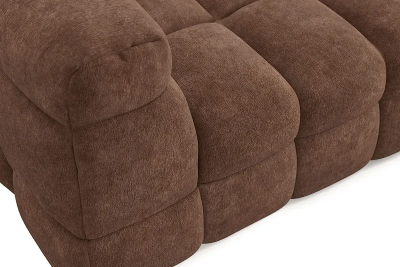 XS23-003 3 seater teddy fabric Andrarum Brown VALUE_MISSING_15377 - Møbler - Sofaer - Sofa 3 seter