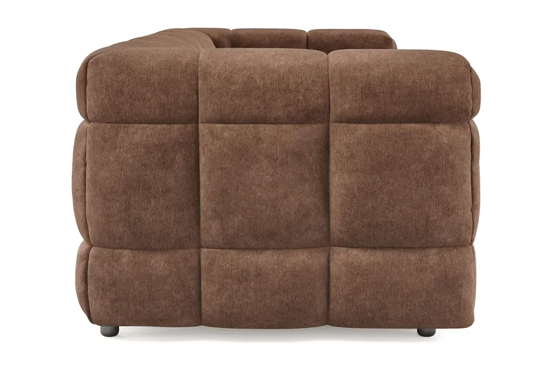 XS23-003 3 seater teddy fabric Andrarum Brown VALUE_MISSING_15377 - Møbler - Sofaer - Sofa 3 seter