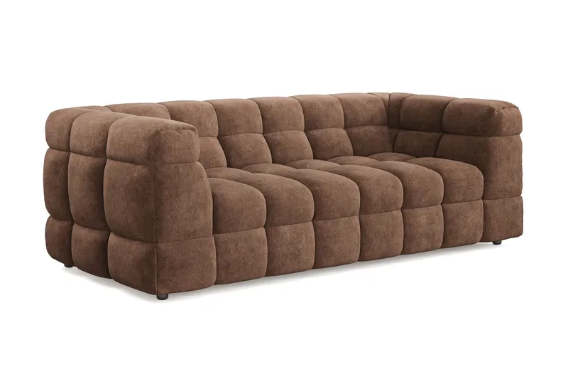 XS23-003 3 seater teddy fabric Andrarum Brown VALUE_MISSING_15377 - Møbler - Sofaer - Sofa 3 seter