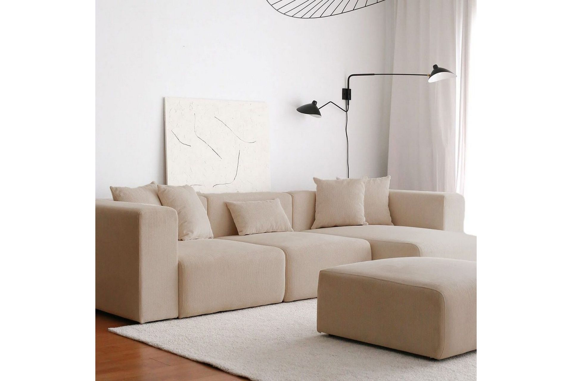 Yolo Sofa med Divan 6-sits - Beige