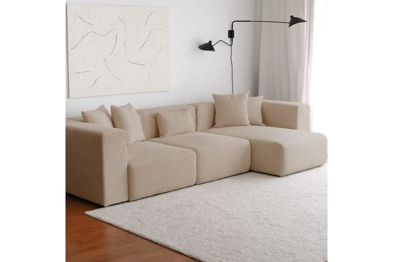 Yolo Sofa med Divan 6-sits - Beige - Møbler - Sofaer - Sofa med sjeselong