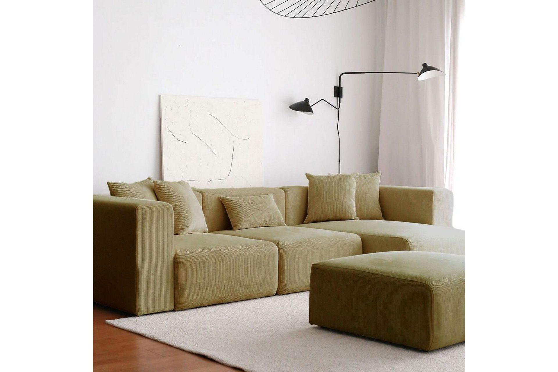 Yolo Sofa med Divan 6-sits - Khaki