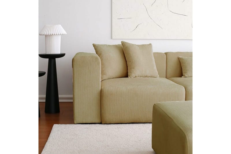 Yolo Sofa med Divan 6-sits - Khaki - Møbler - Sofaer - Sofa med sjeselong