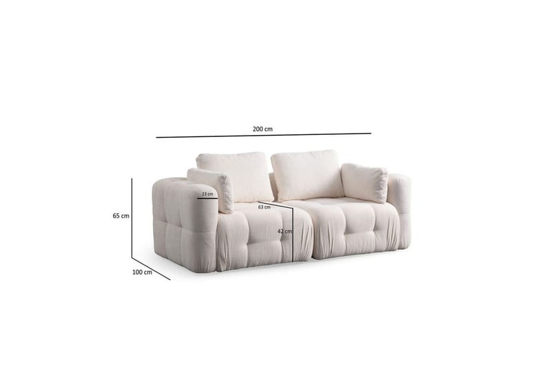 Yvara Sofa 2-sits - Beige - Møbler - Sofaer - Modulsofaer - Komplett modulsofa
