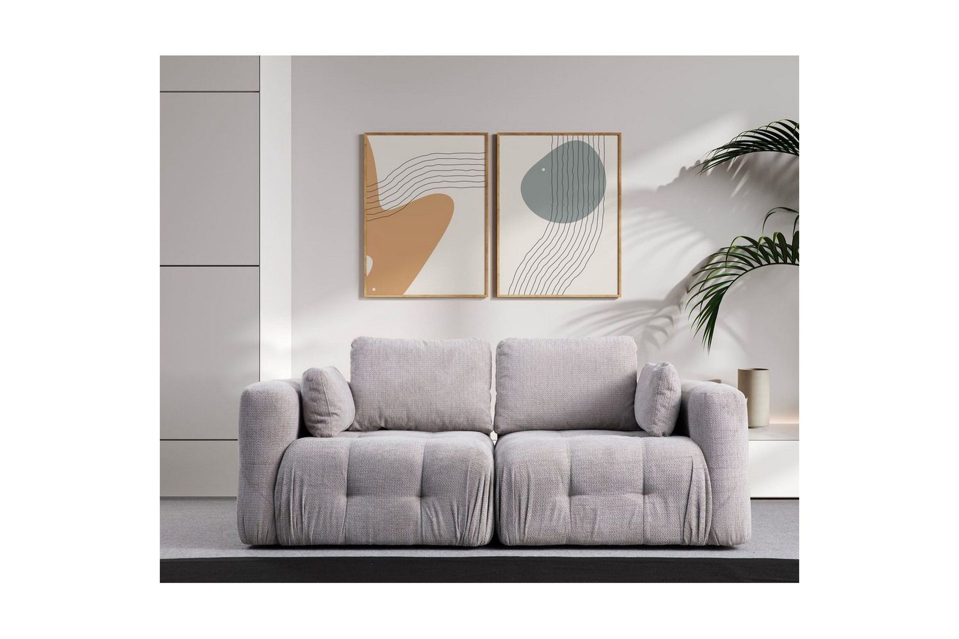 Yvara Sofa 2-sits - Lysegrå