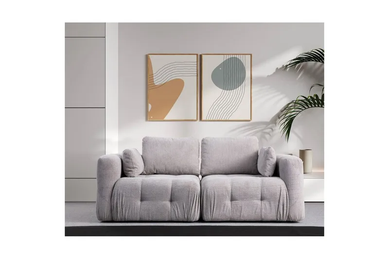 Yvara Sofa 2-sits - Lysegrå - Møbler - Sofaer - Modulsofaer - Komplett modulsofa