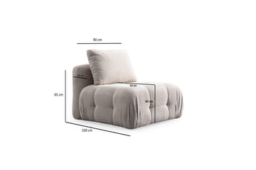 Yvara Sofa 3-sits - Beige - Møbler - Sofaer - Modulsofaer - Komplett modulsofa