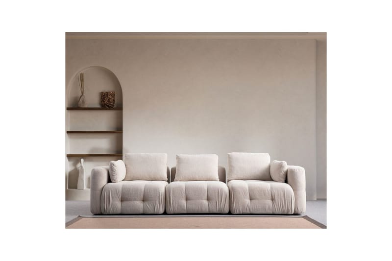 Yvara Sofa 3-sits - Beige - Møbler - Sofaer - Sofa 3 seter