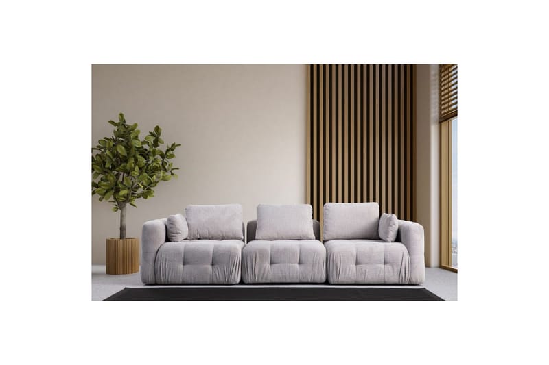 Yvara Sofa 3-sits - Grå - Møbler - Sofaer - Sofa 3 seter